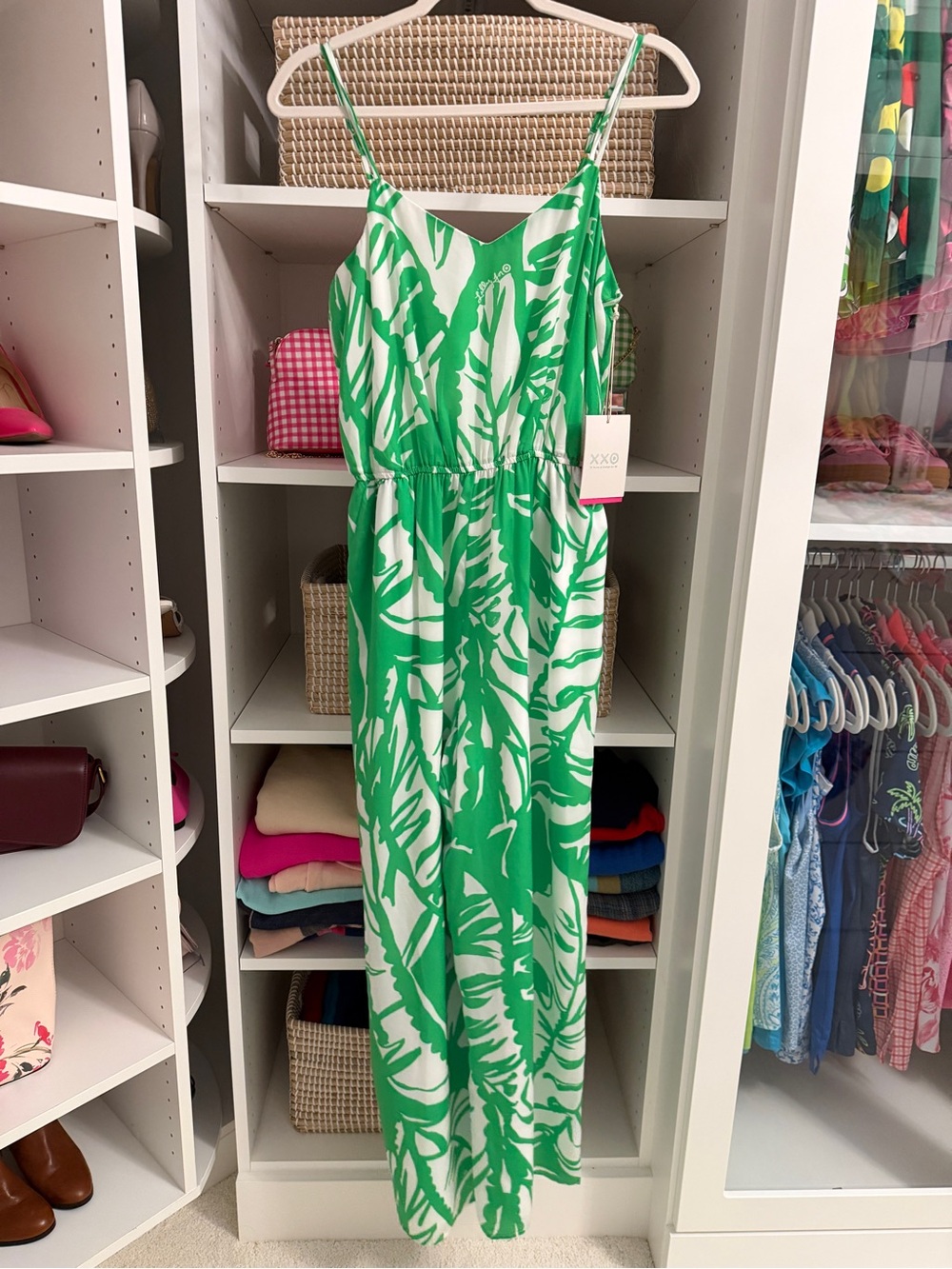NWT Lilly Pulitzer for Target Green White Palm Leaf Jumpsuit XS/S
